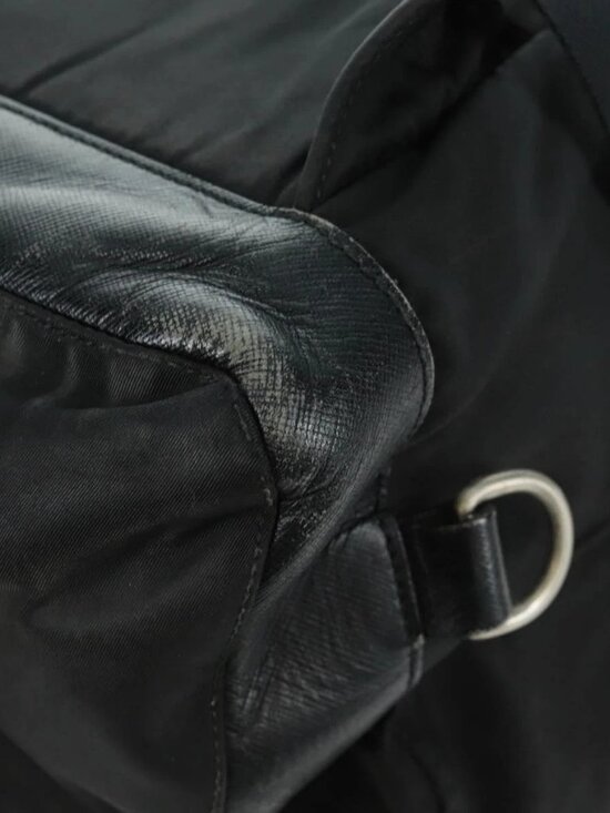 PRADA Backpack Nylon Black Silver Auth bs31873 main image 7